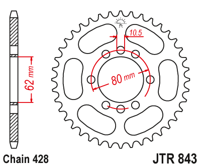 JT SPROCKETS JTR843.50 (84350jt)